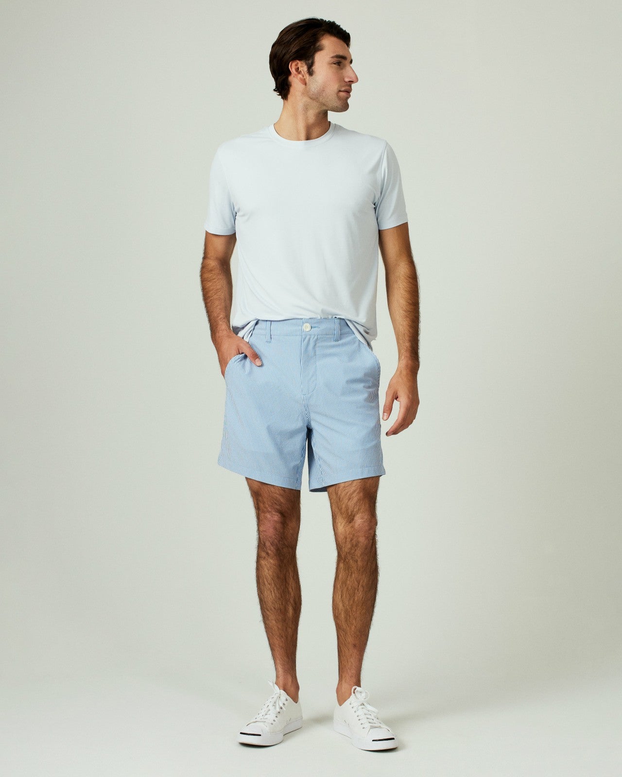 7Diamonds La Jolla Seersucker Stretch Hybrid Short