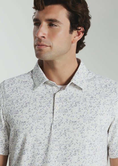 7Diamonds Sutherland Seersucker Stretch Printed Polo