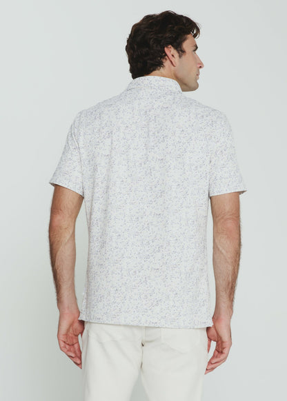 7Diamonds Sutherland Seersucker Stretch Printed Polo