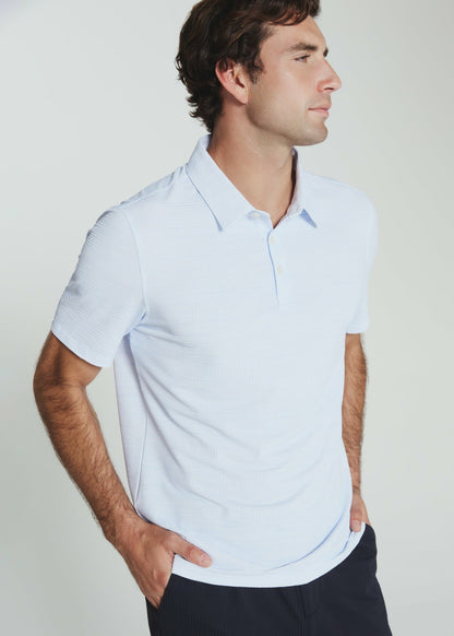 7Diamonds Sutherland Seersucker Stretch Heathered Polo