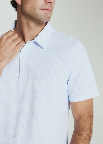 7Diamonds Sutherland Seersucker Stretch Heathered Polo