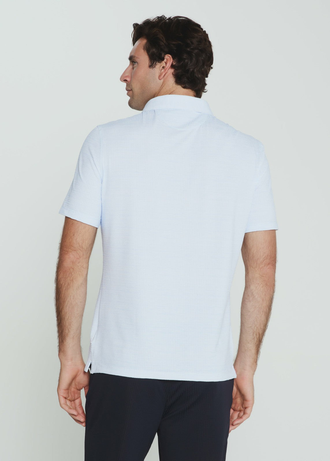 7Diamonds Sutherland Seersucker Stretch Heathered Polo