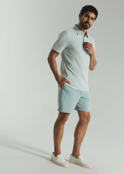 7Diamonds Keaton Seersucker Stretch Polo
