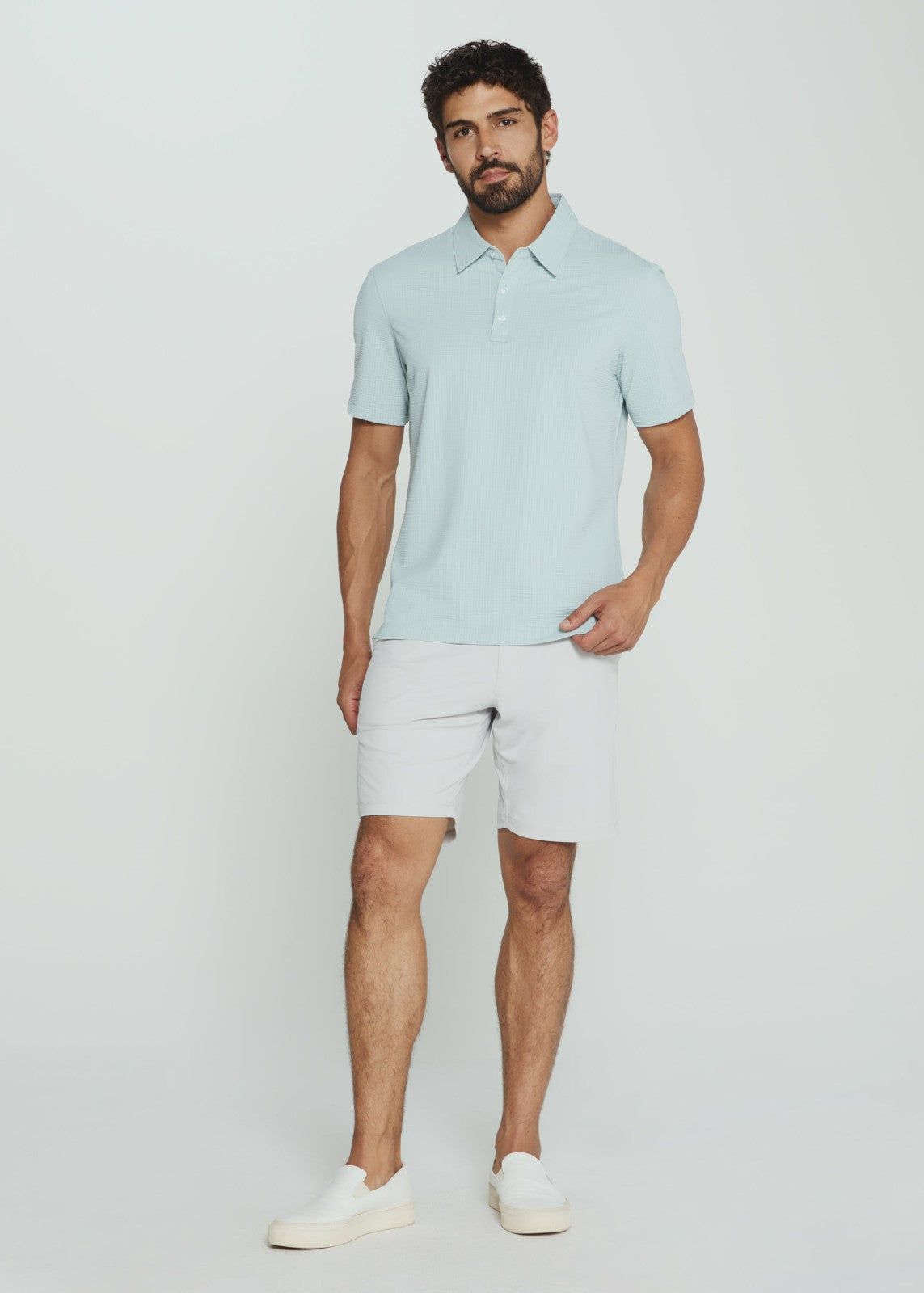 7Diamonds Sutherland Seersucker Stretch Polo