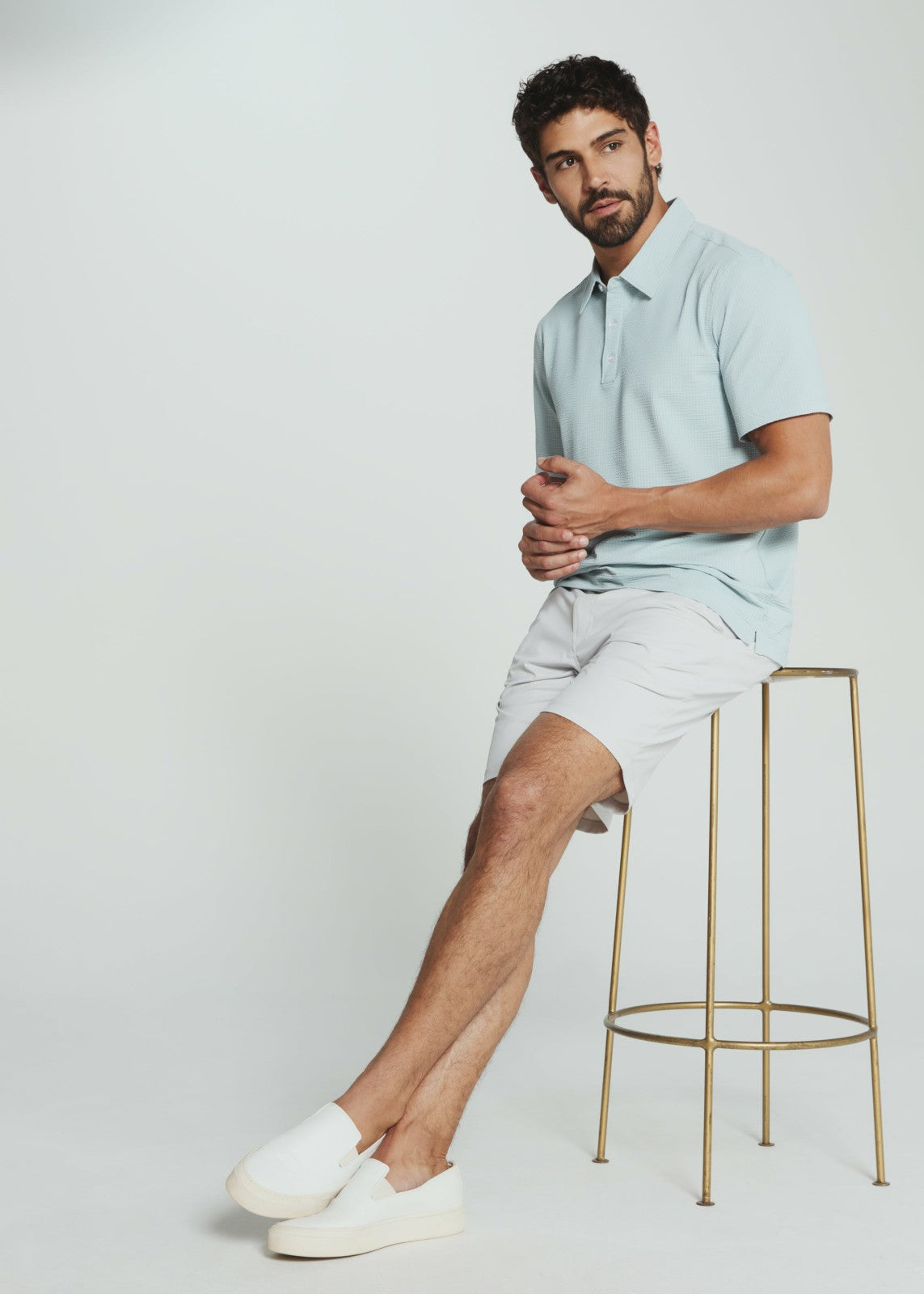 7Diamonds Sutherland Seersucker Stretch Polo