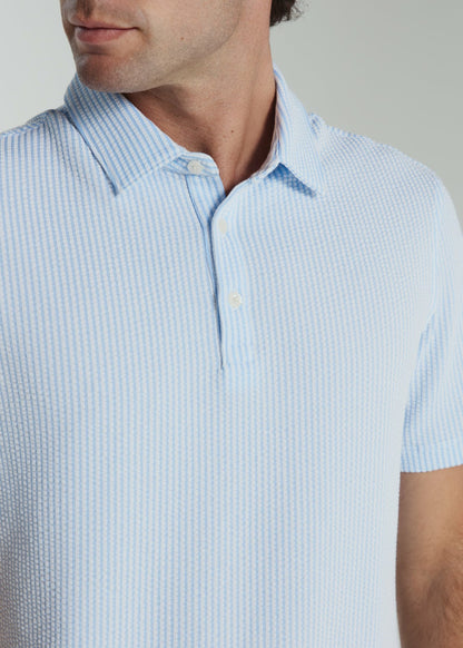 7Diamonds Keaton Seersucker Stretch Polo