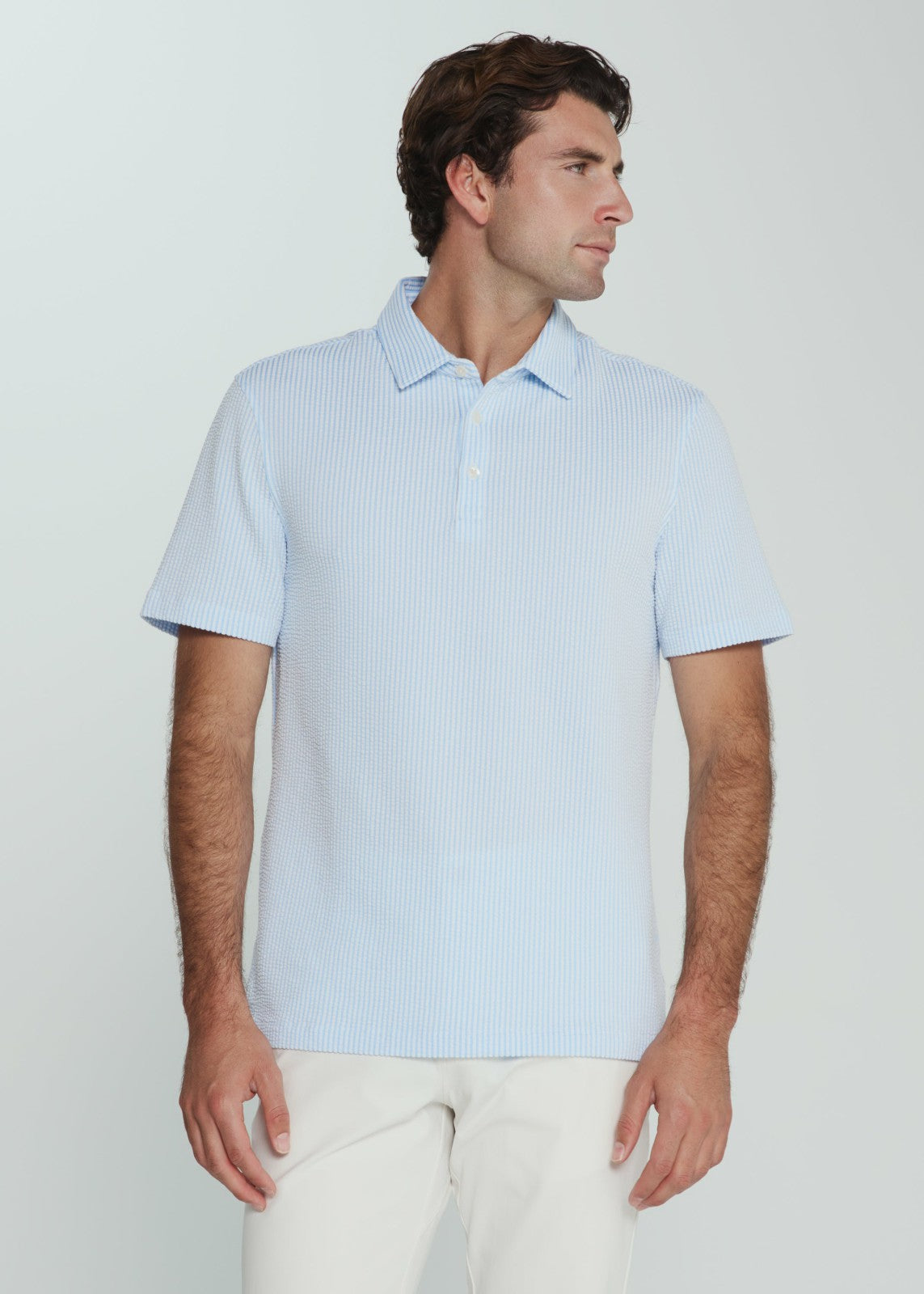 7Diamonds Keaton Seersucker Stretch Polo