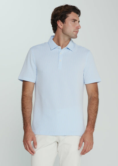 7Diamonds Keaton Seersucker Stretch Polo