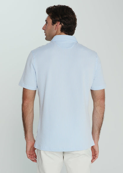 7Diamonds Keaton Seersucker Stretch Polo