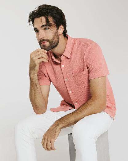 7Diamonds Bennet Seersucker Stretch Short Sleeve Shirt