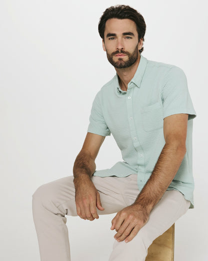 7Diamonds Bennet Seersucker Stretch Short Sleeve Shirt