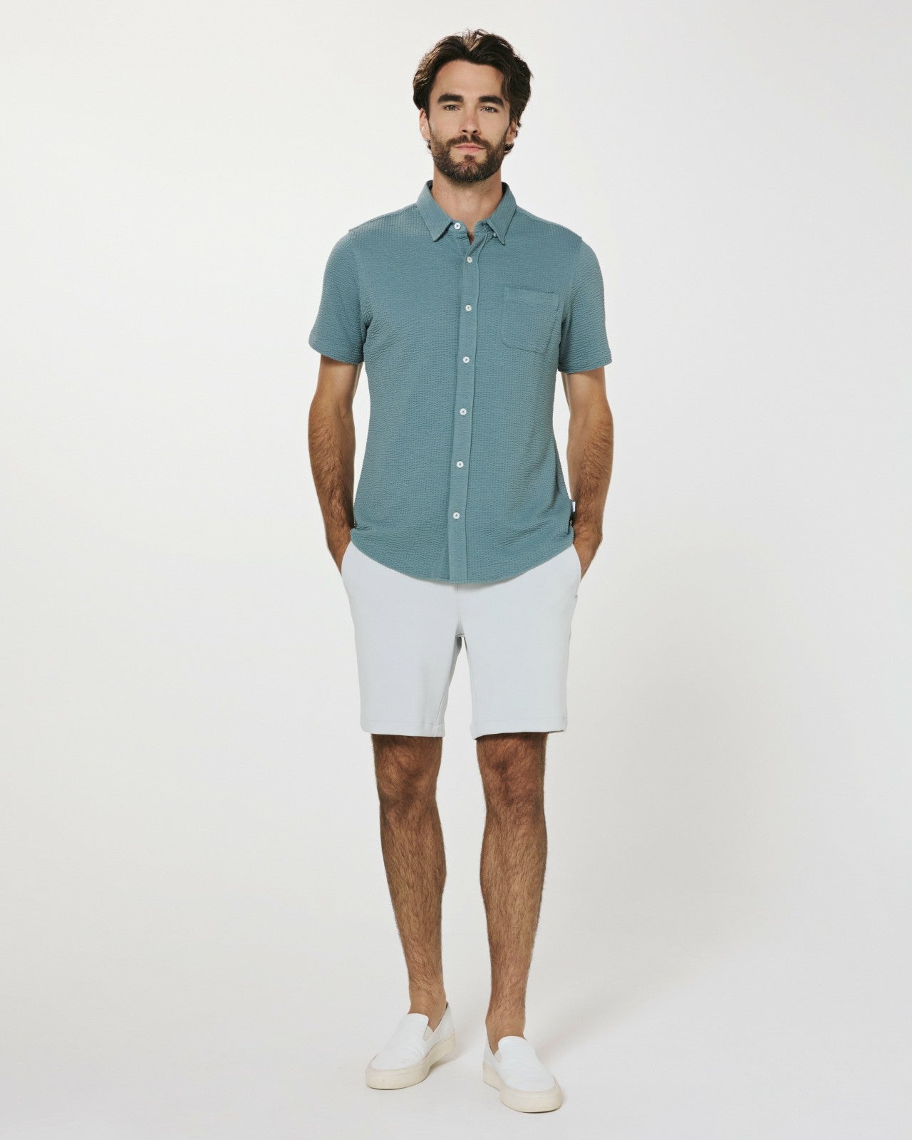 7Diamonds Bennet Seersucker Stretch Short Sleeve Shirt