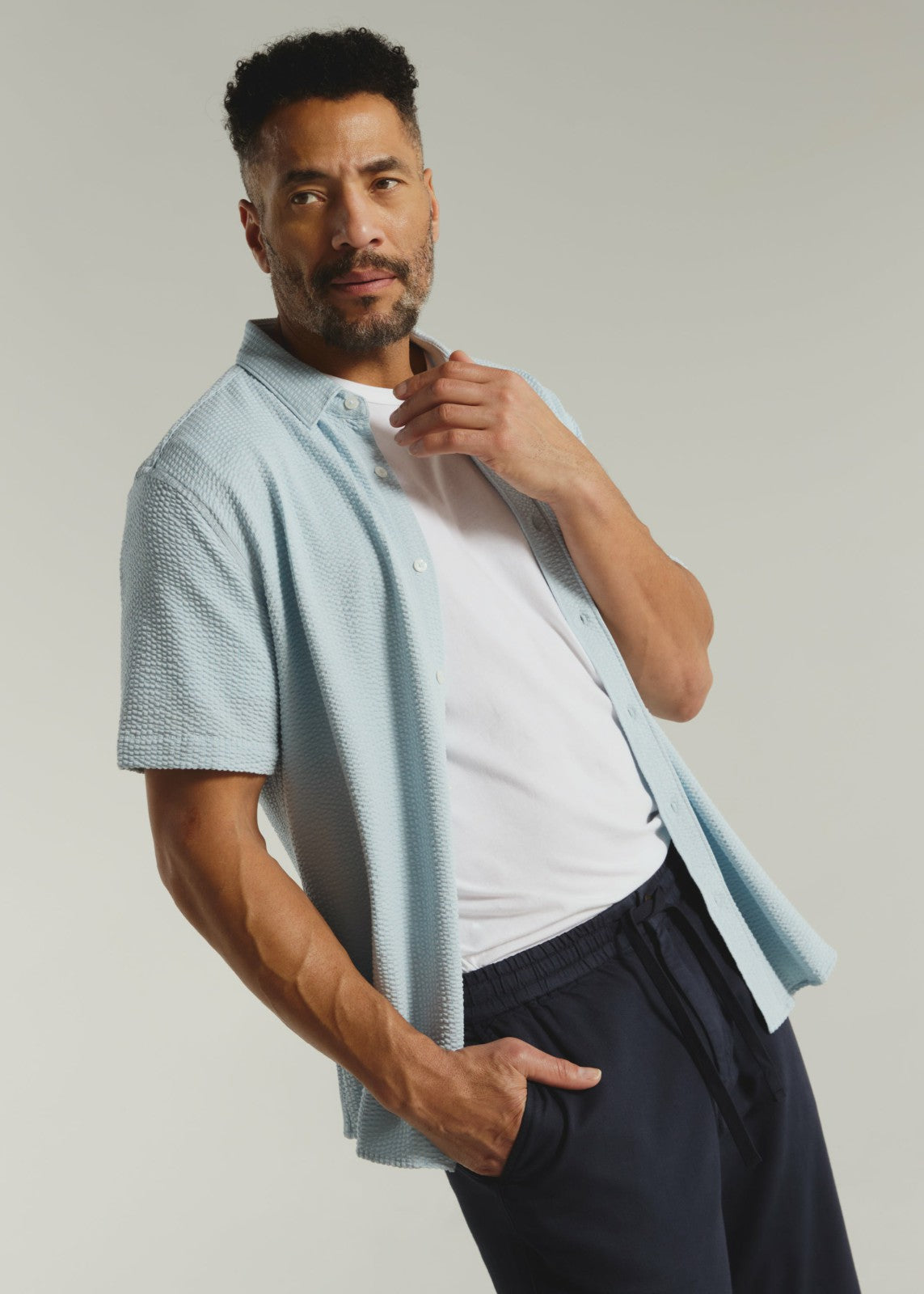 7Diamonds Bennet Seersucker Stretch Short Sleeve Shirt