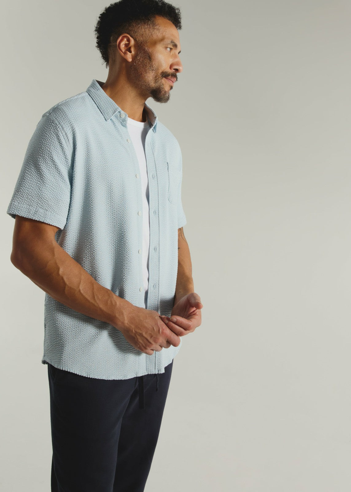 7Diamonds Bennet Seersucker Stretch Short Sleeve Shirt