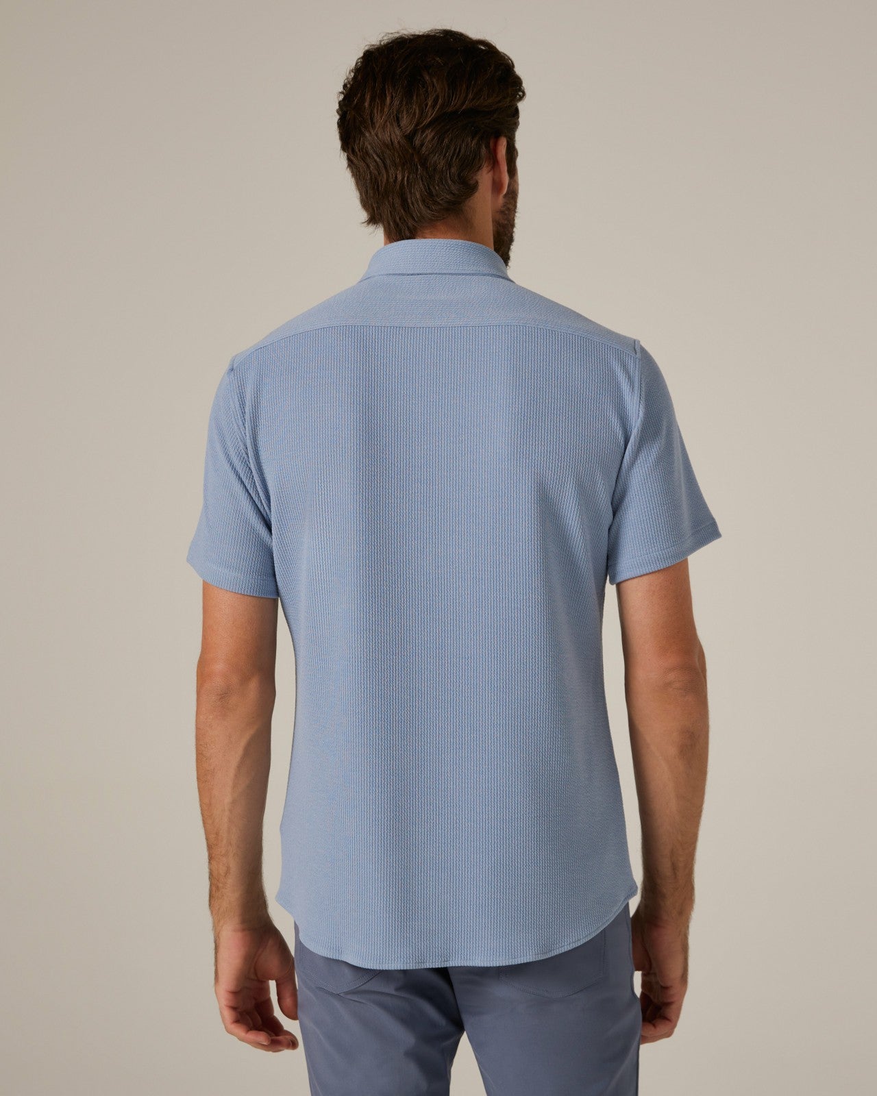 7Diamonds Levine Seersucker Stretch Short Sleeve Shirt