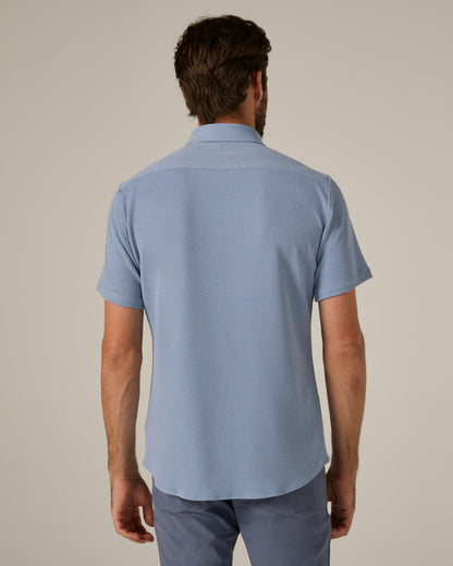 7Diamonds Levine Seersucker Stretch Short Sleeve Shirt
