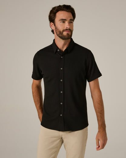 7Diamonds Levine Seersucker Stretch Short Sleeve Shirt