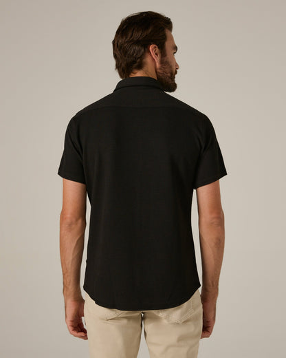 7Diamonds Levine Seersucker Stretch Short Sleeve Shirt