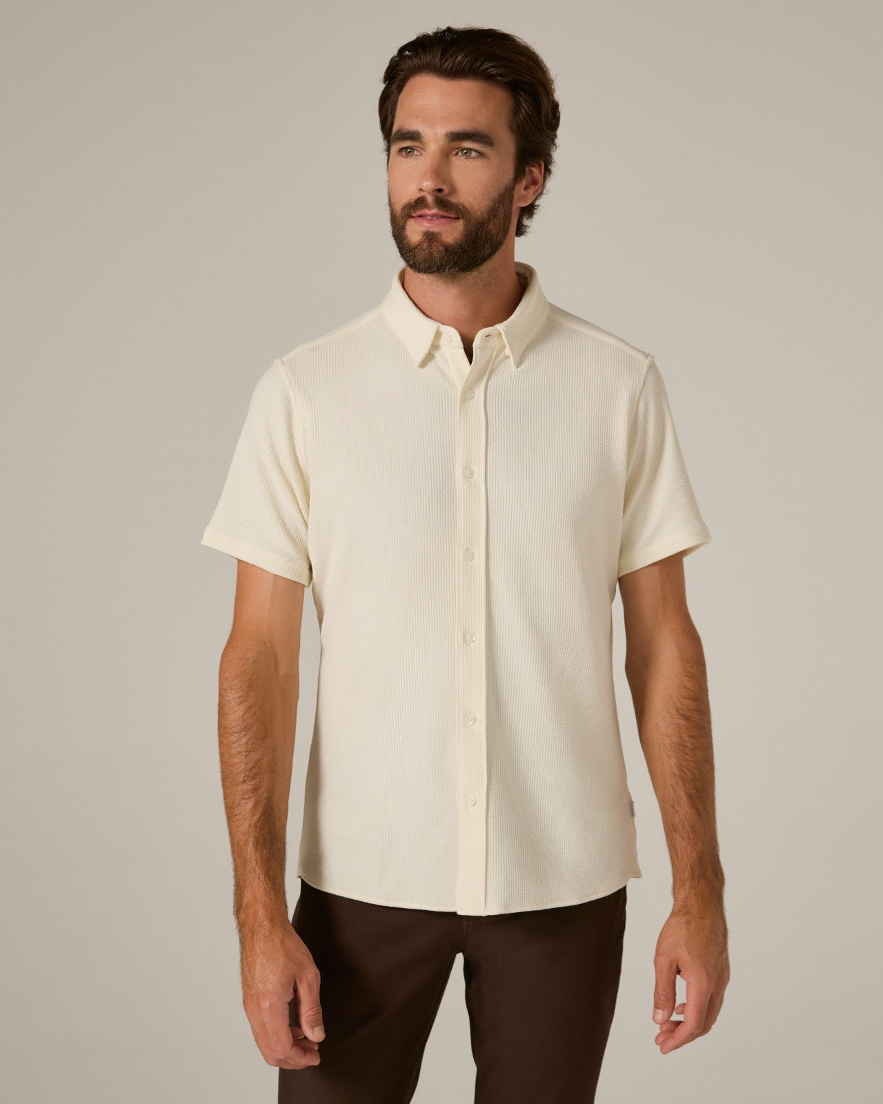 7Diamonds Levine Seersucker Stretch Short Sleeve Shirt