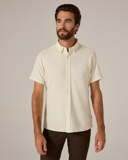 7Diamonds Levine Seersucker Stretch Short Sleeve Shirt
