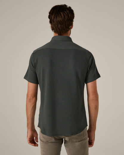 7Diamonds Levine Seersucker Stretch Short Sleeve Shirt