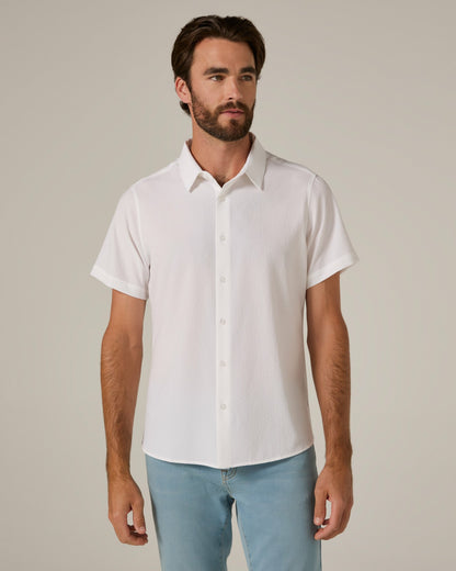 7Diamonds Barnes Seersucker Stretch Short Sleeve Shirt