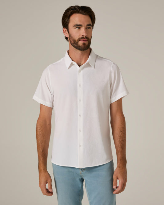 7Diamonds Barnes Seersucker Stretch Short Sleeve Shirt