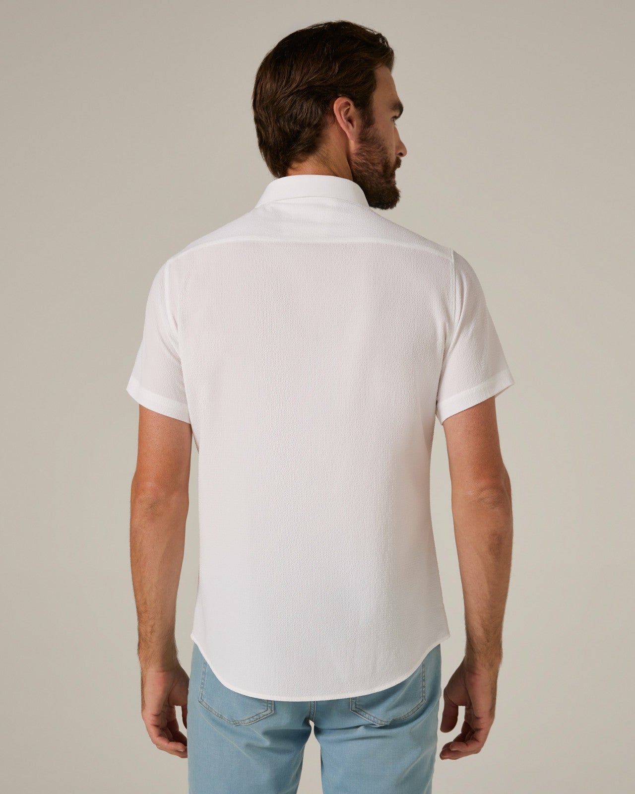 7Diamonds Barnes Seersucker Stretch Short Sleeve Shirt