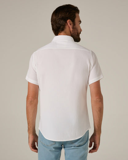 7Diamonds Barnes Seersucker Stretch Short Sleeve Shirt