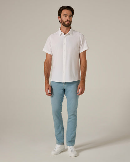 7Diamonds Barnes Seersucker Stretch Short Sleeve Shirt