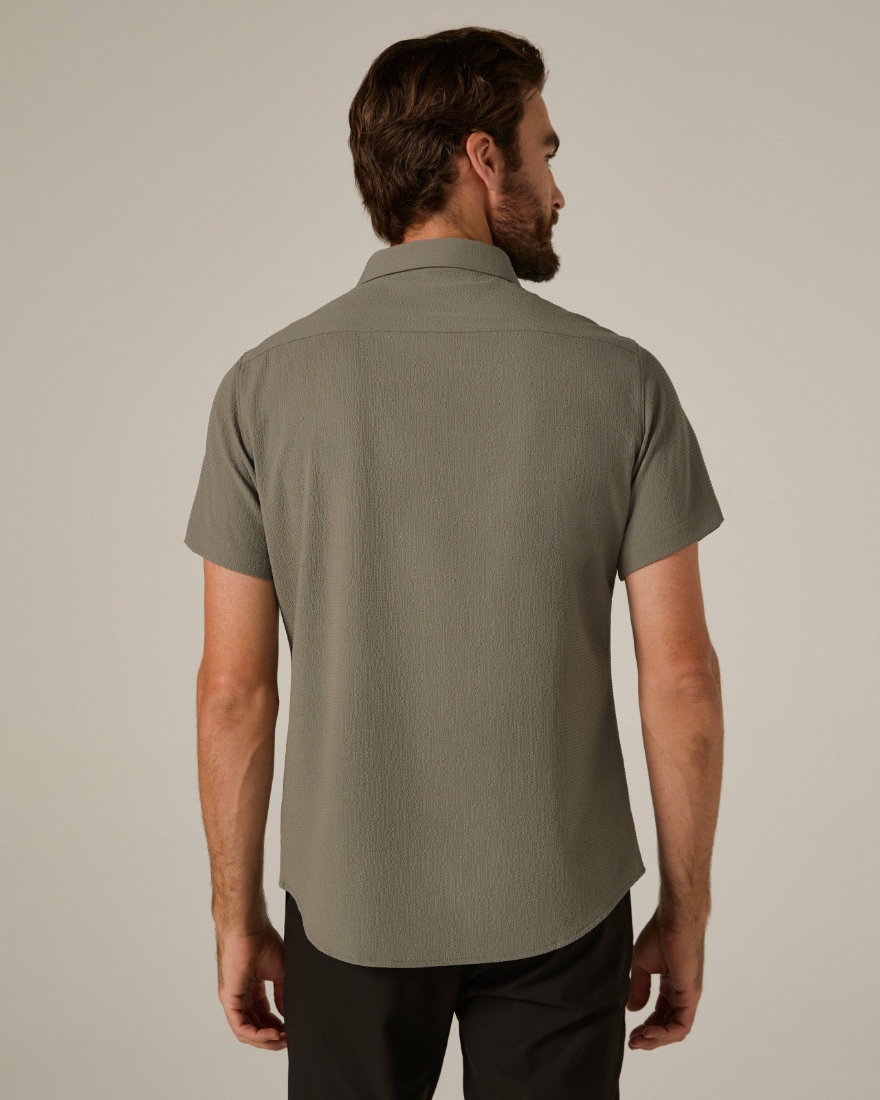 7Diamonds Barnes Seersucker Stretch Short Sleeve Shirt