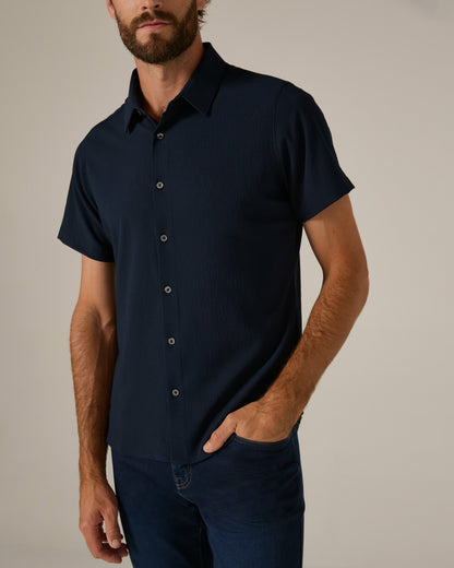 7Diamonds Barnes Seersucker Stretch Short Sleeve Shirt