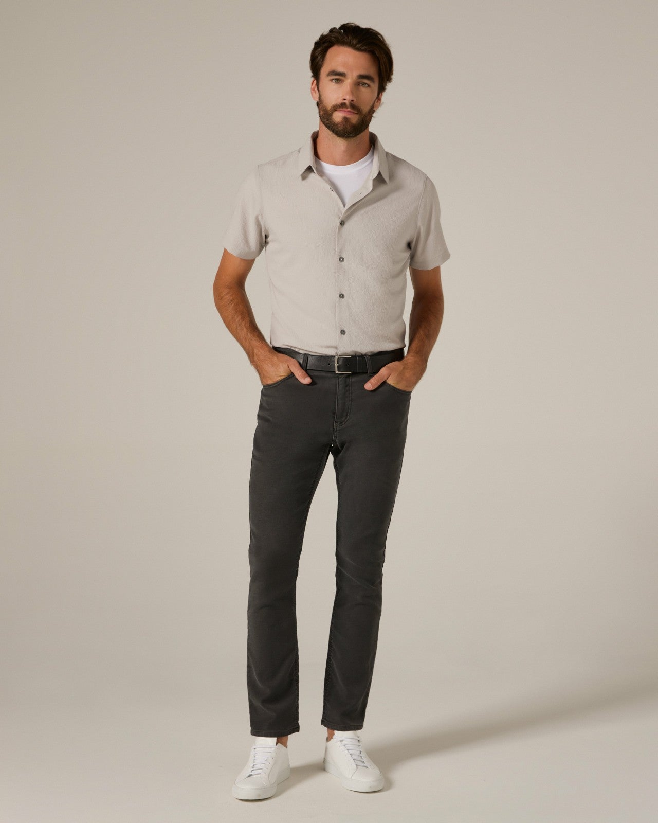7Diamonds Barnes Seersucker Stretch Short Sleeve Shirt