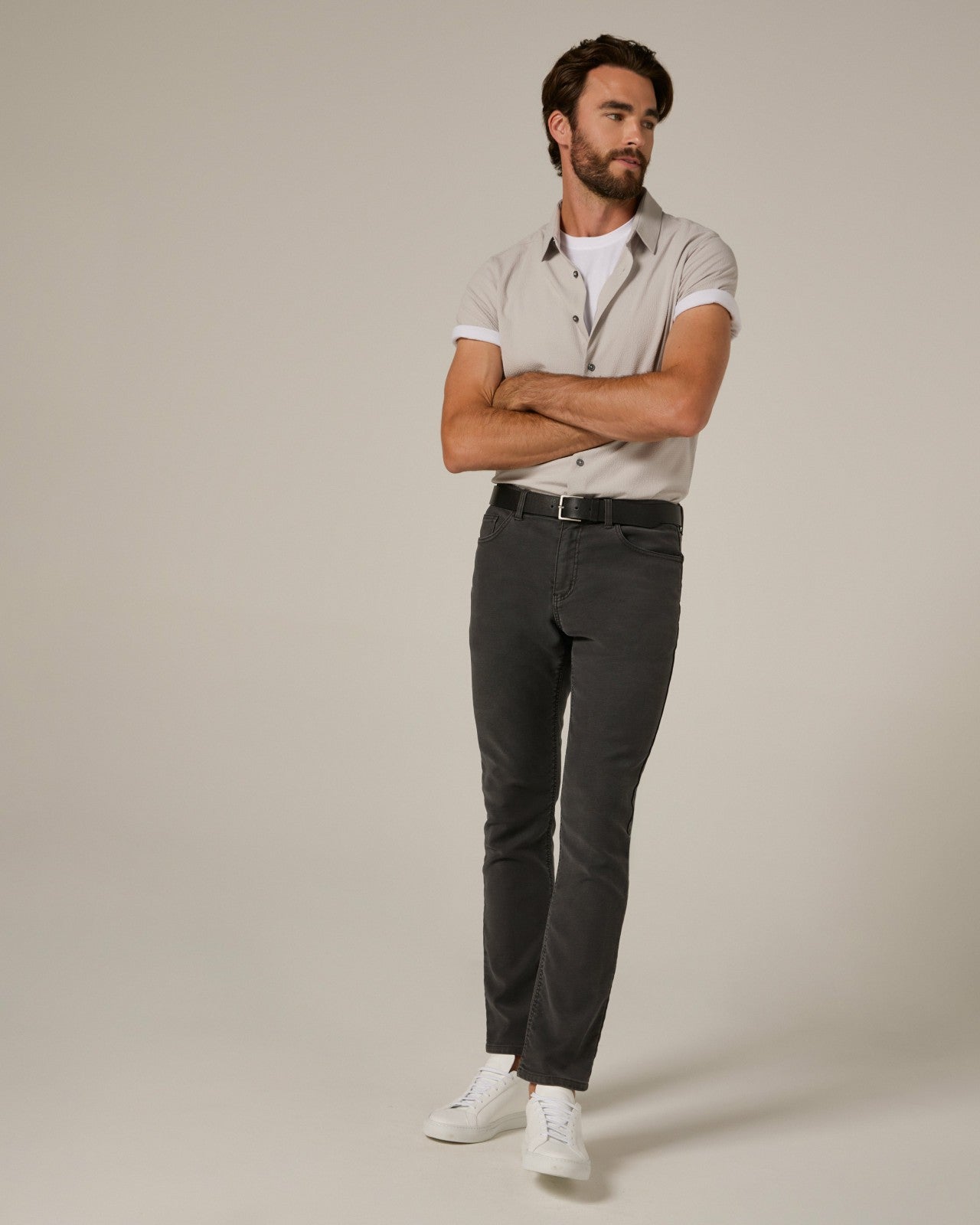 7Diamonds Barnes Seersucker Stretch Short Sleeve Shirt