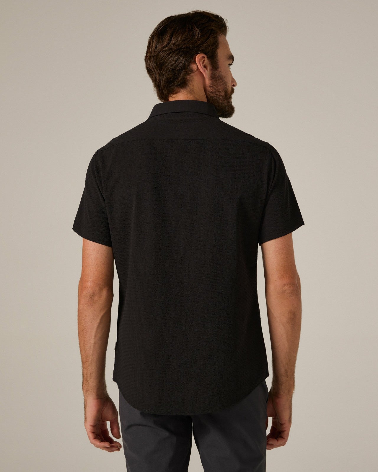 7Diamonds Barnes Seersucker Stretch Short Sleeve Shirt