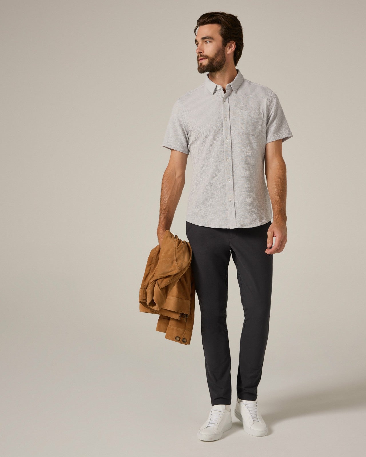 7Diamonds Bennet Seersucker Stretch Short Sleeve Shirt
