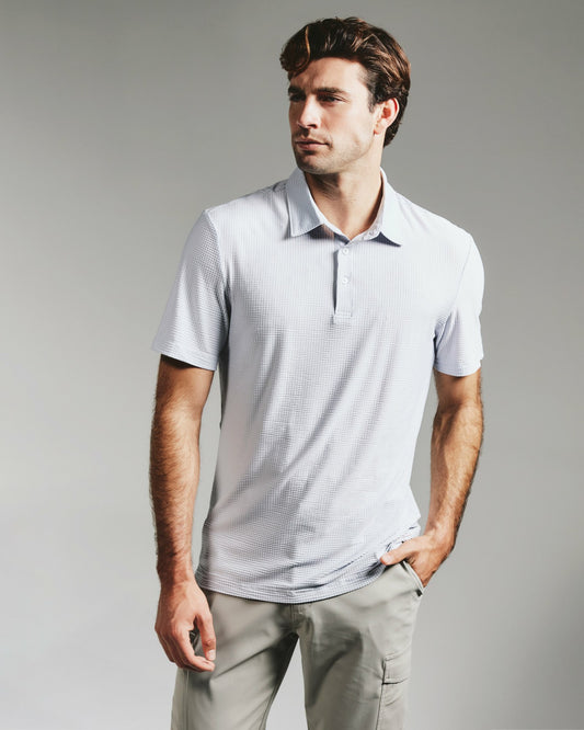 7Diamonds Marlowe Seersucker Stretch Polo