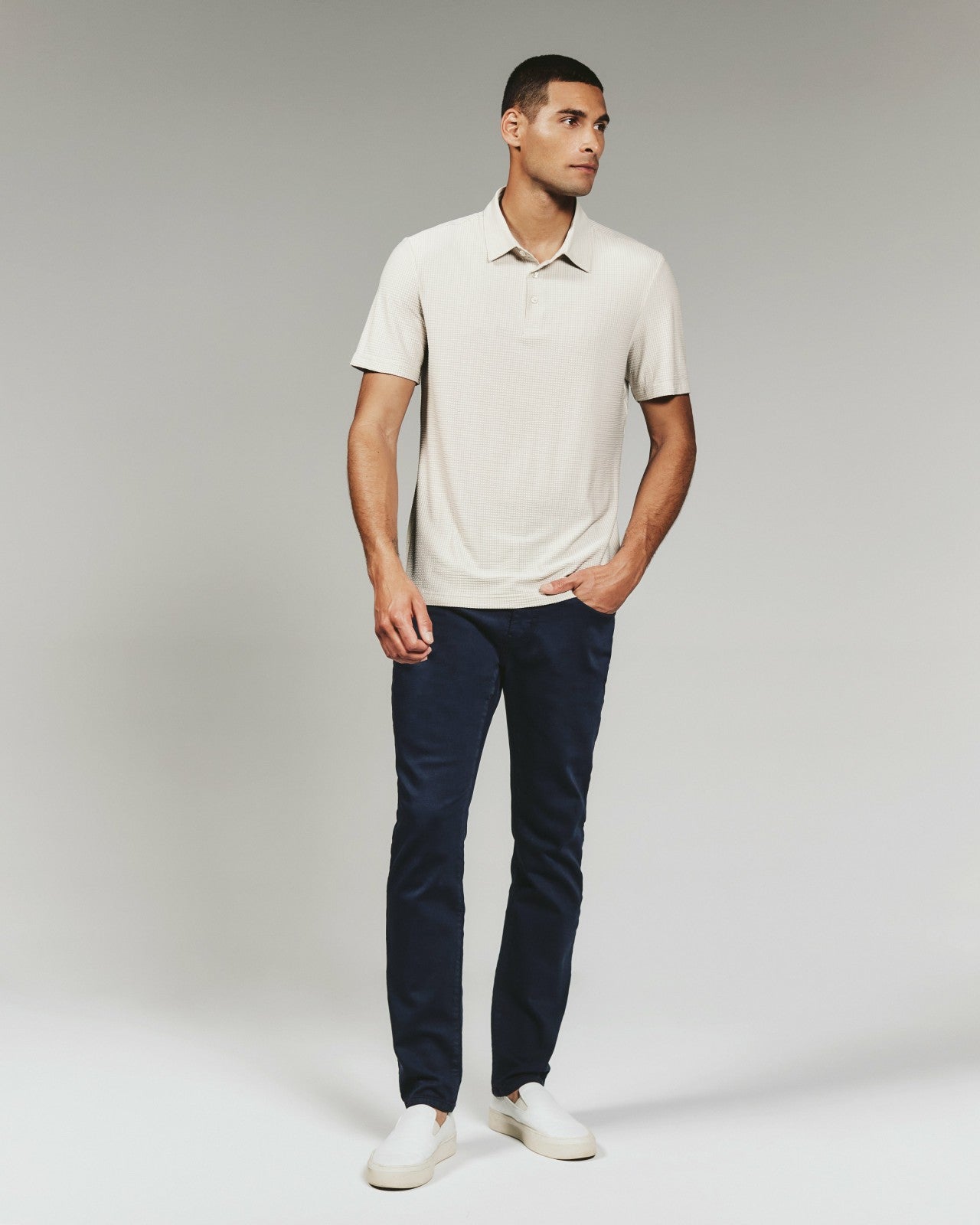 7Diamonds Marlowe Seersucker Stretch Polo
