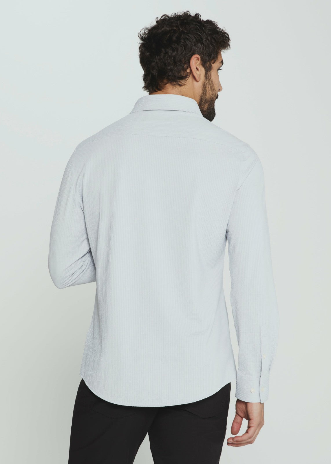 7Diamonds Ferris Seersucker Stretch Long Sleeve Shirt