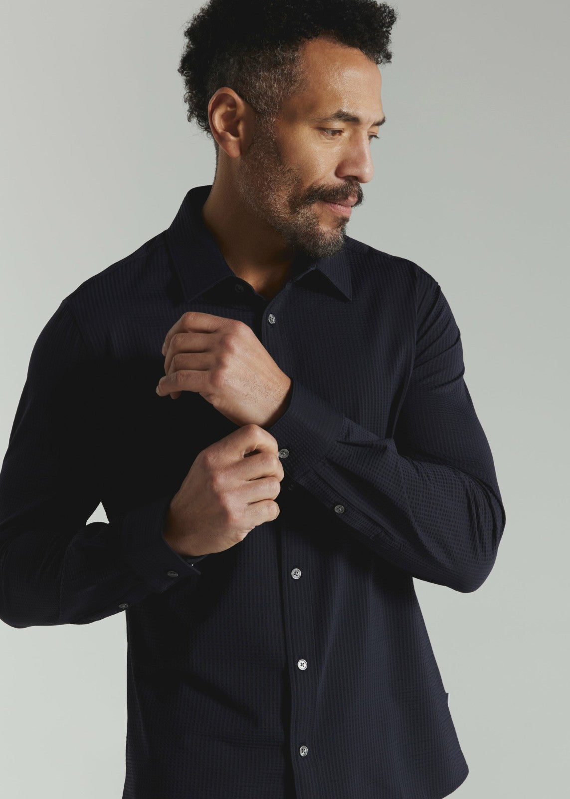 7Diamonds Ferris Seersucker Stretch Long Sleeve Shirt