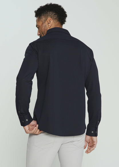 7Diamonds Ferris Seersucker Stretch Long Sleeve Shirt