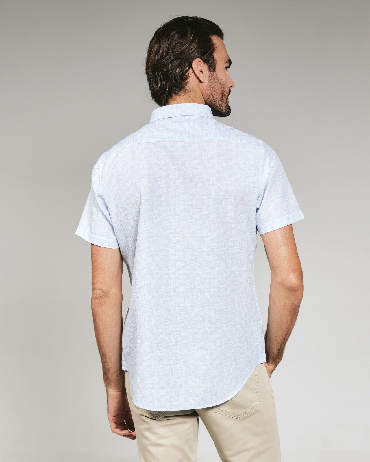 7Diamonds Jayden Seersucker Stretch Short Sleeve Shirt