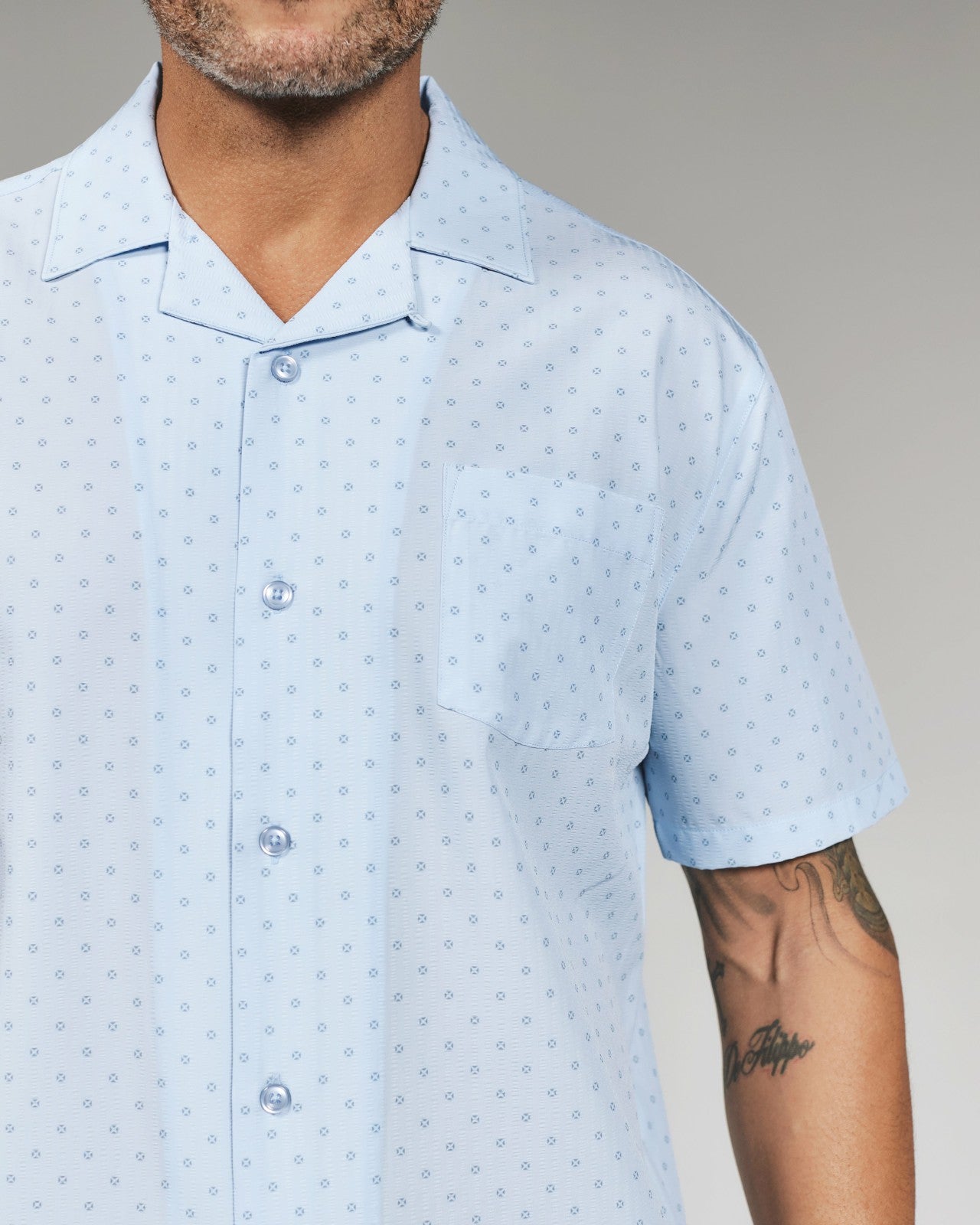 7Diamonds Costello Seersucker Stretch Camp Shirt