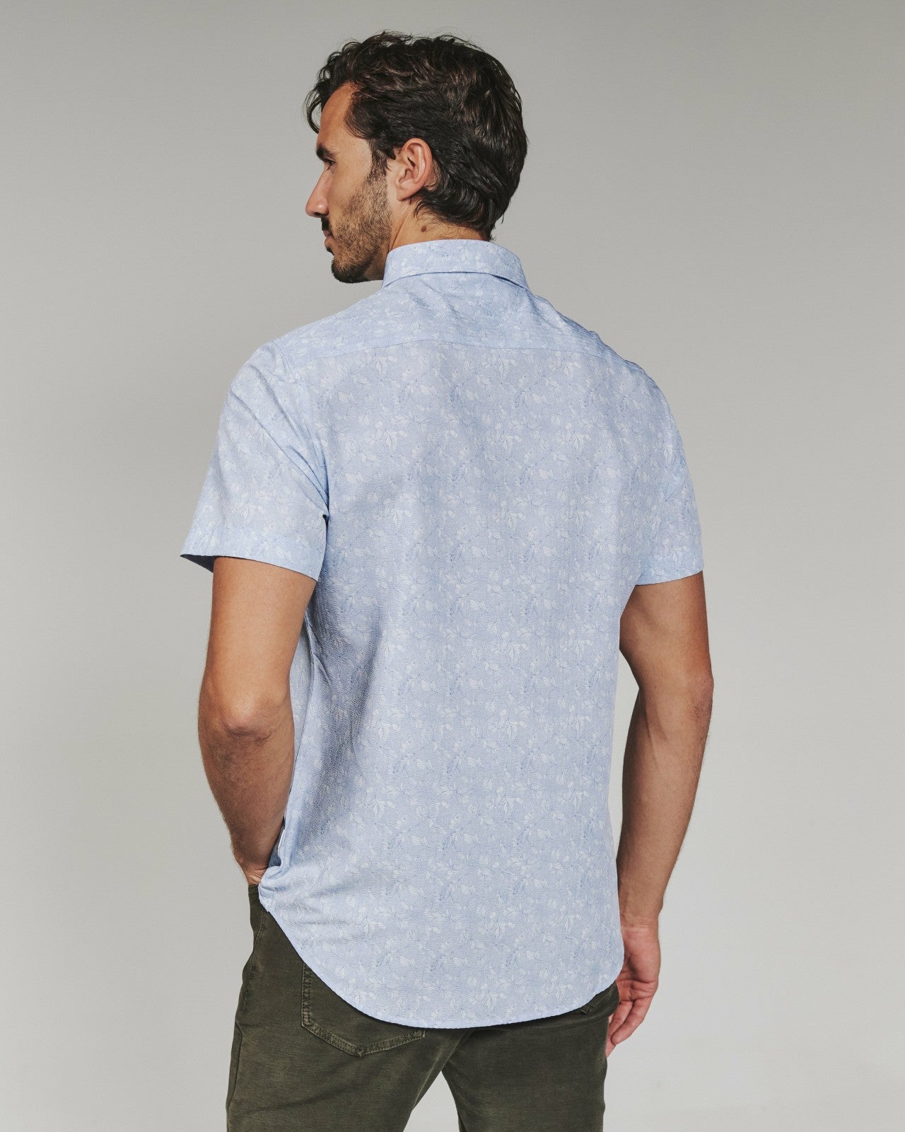 7Diamonds Hollis Seersucker Stretch Short Sleeve Shirt