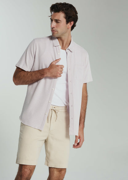 7Diamonds Keaton Seersucker Stretch Short Sleeve Shirt