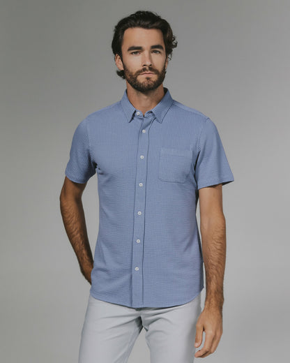 7Diamonds Bennet Seersucker Stretch Short Sleeve Shirt