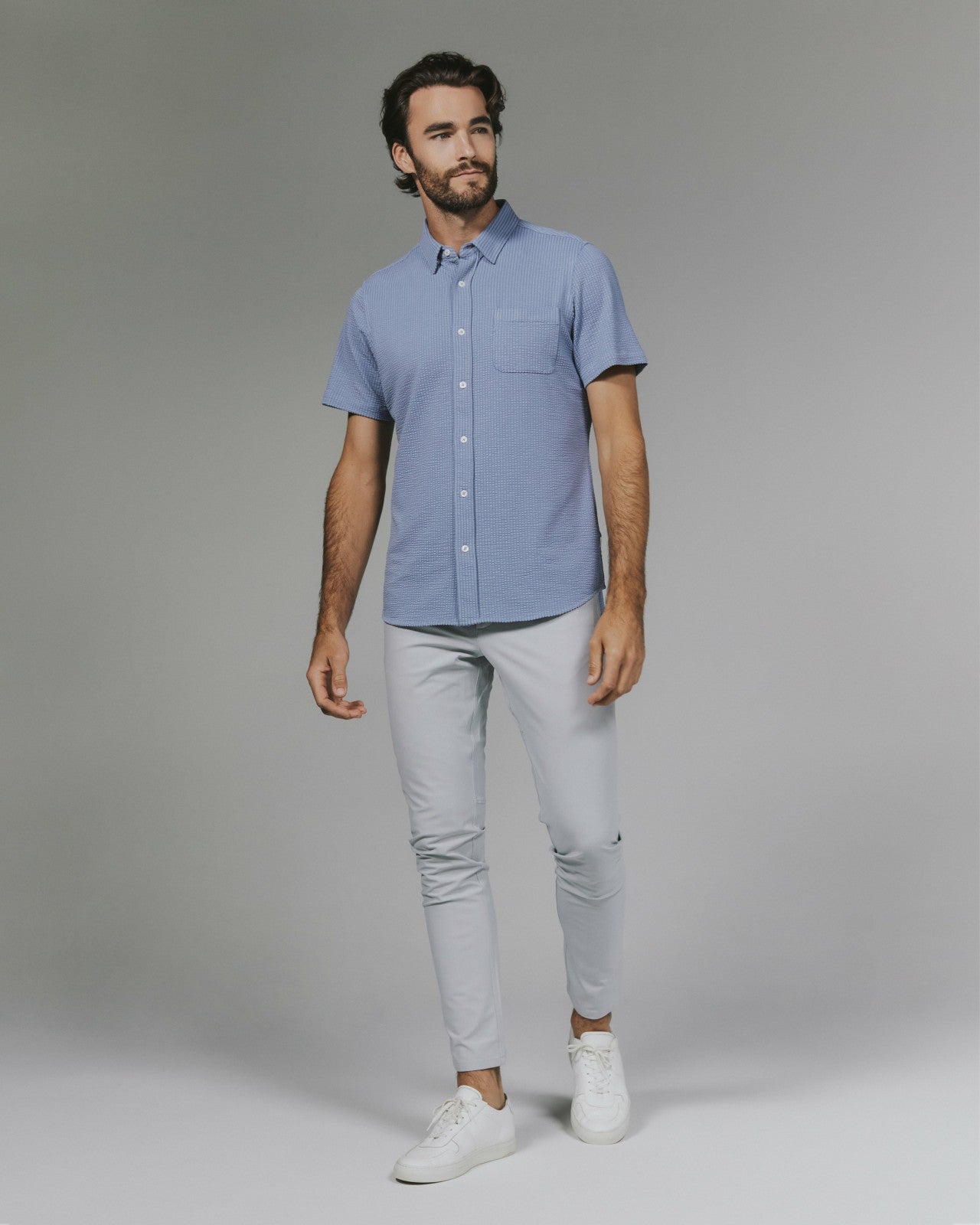 7Diamonds Bennet Seersucker Stretch Short Sleeve Shirt