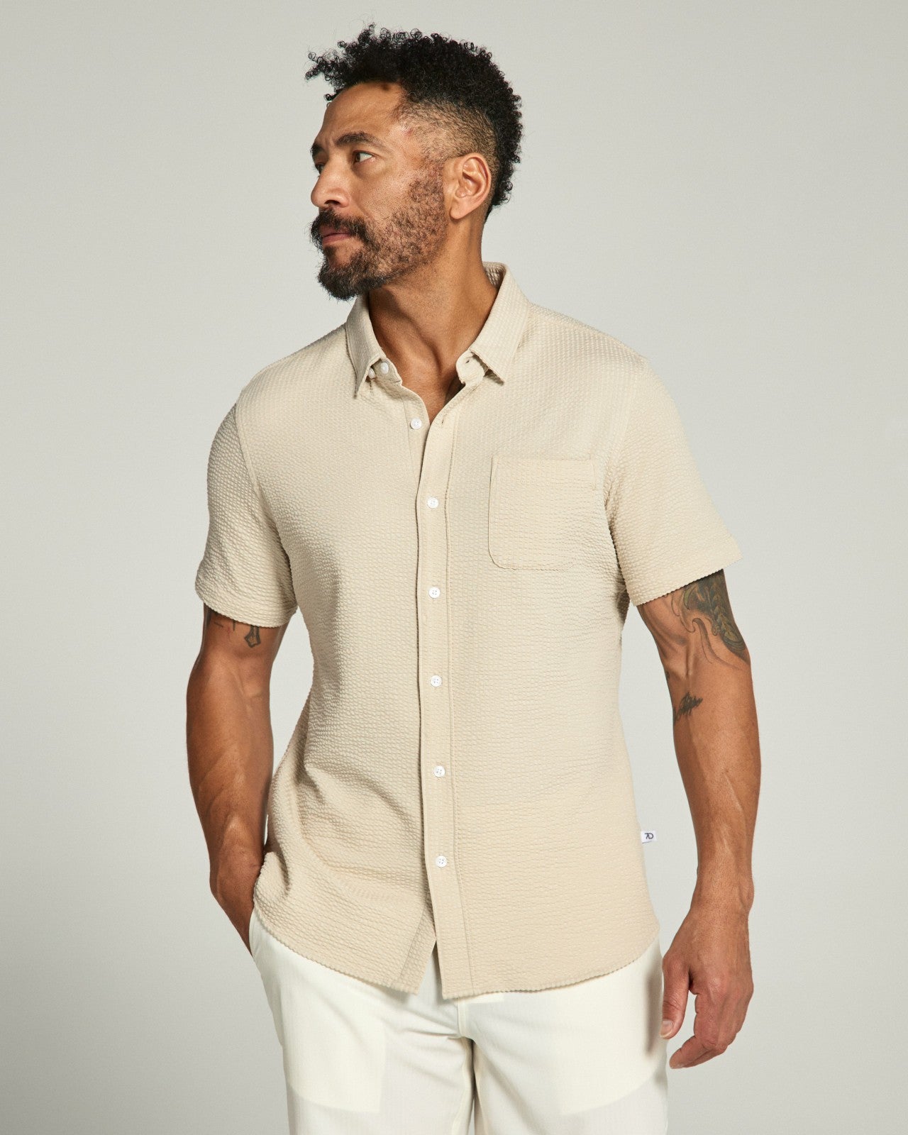 7Diamonds Bennet Seersucker Stretch Short Sleeve Shirt