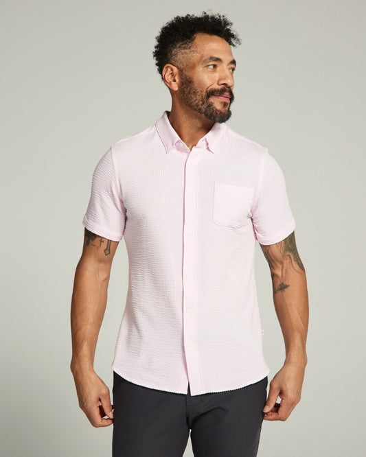 7Diamonds Bennet Seersucker Stretch Short Sleeve Shirt