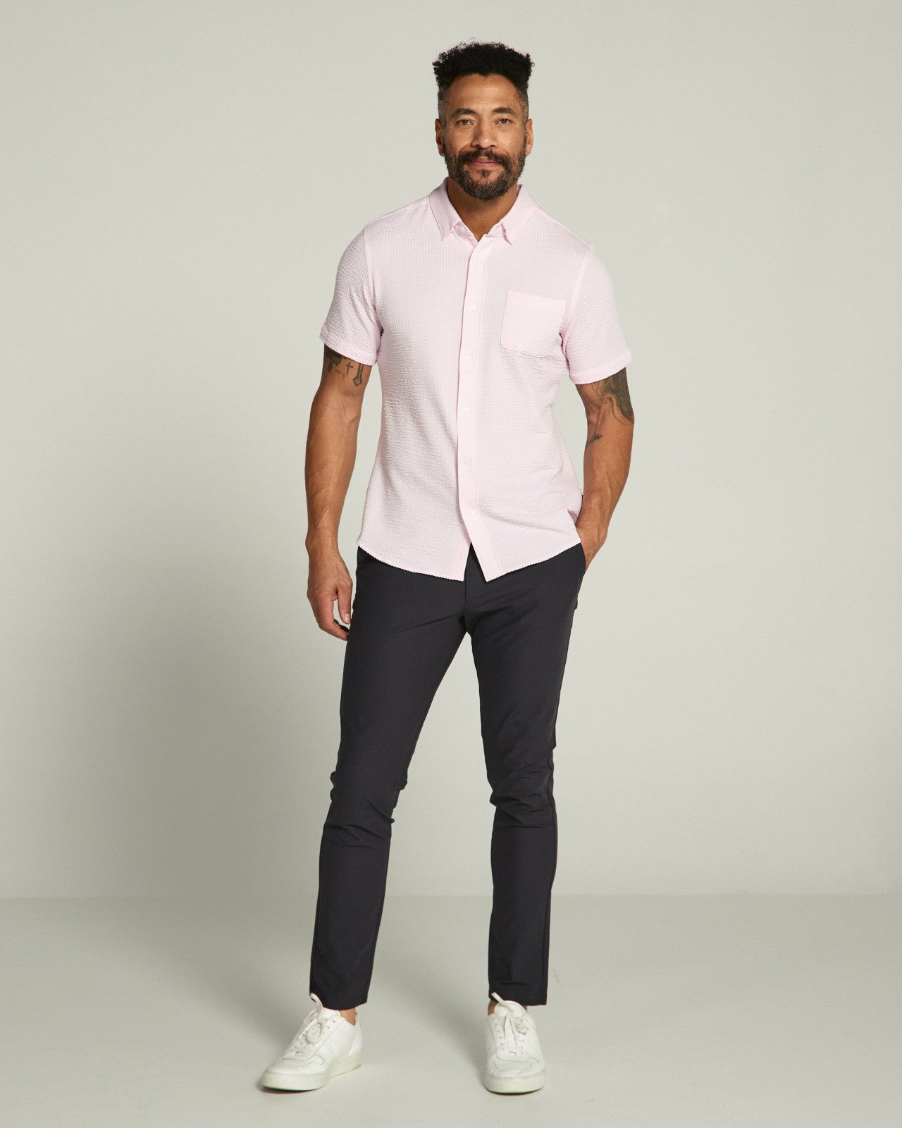 7Diamonds Bennet Seersucker Stretch Short Sleeve Shirt